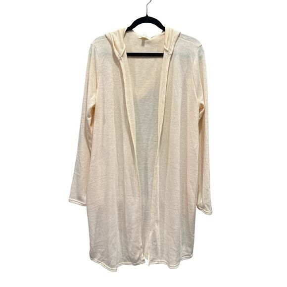 Perfect Peach Women Open Front Hooded Cardigan Sweater Size XL Light Peach NWOT - Picture 2 of 10